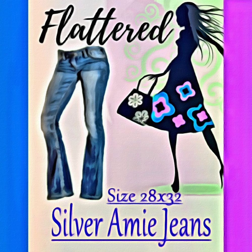 Silver Jeans Amie Size 28x32 Denim Retro Blue